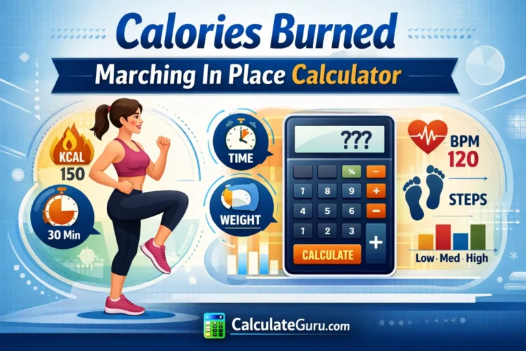 Calories Burned Marching In Place Calculator