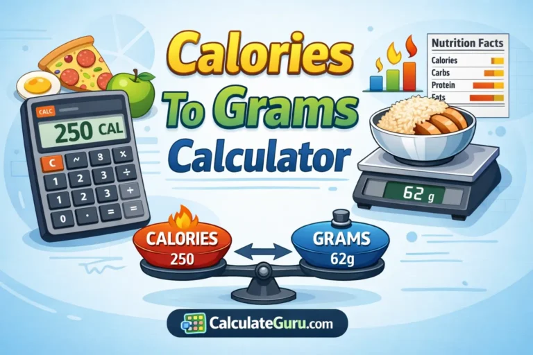 Calories to Grams Calculator – Instant Macro Converter