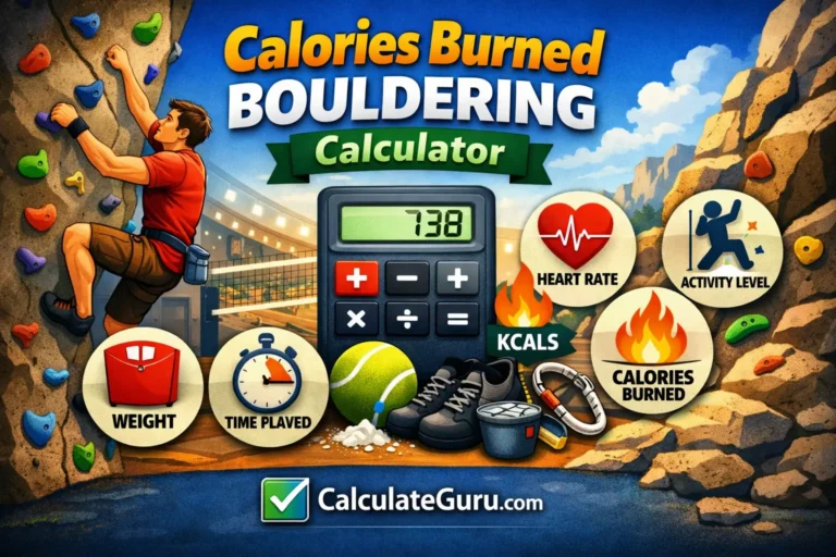 calories burned bouldering calculator