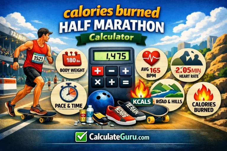 calories burned half marathon calculator