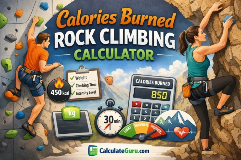 calories burned rock climbing