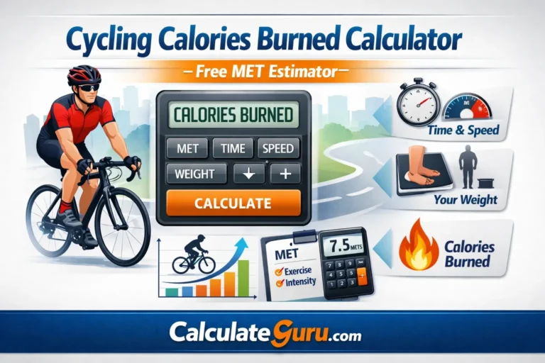 Cycling Calories Burned Calculator – Free MET Estimator