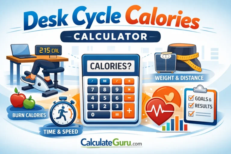 Desk Cycle Calories Calculator