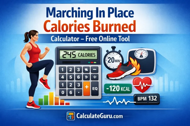 Marching In Place Calories Burned Calculator – Free Online Tool